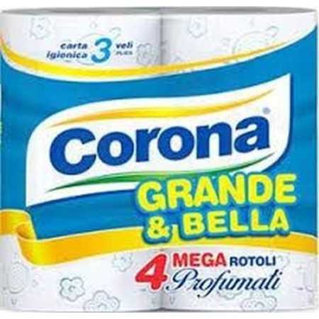 CORONA GRANDE E BELLA CARTA IGIENICA PROFUMATA 4 ROTOLI