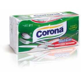 CORONA I SUPER MORBIDI TOVAGLIOLI DI CARTA 2 VELI 33x33 90 PEZZI