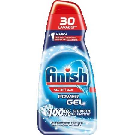 FINISH POWER GEL DETERGENTE PER LAVASTOVIGLIE ALL IN 1 MAX