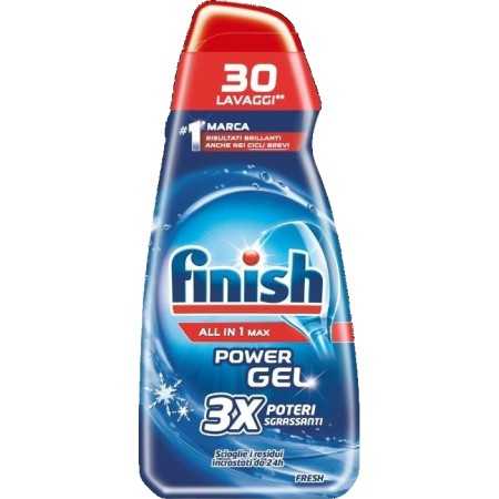 FINISH POWER GEL DETERGENTE PER LAVASTOVIGLIE ALL IN 1 MAX