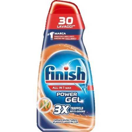 FINISH POWER GEL PER LAVASTOVIGLIE ALL IN 1 MAX ANTI-ODORE 600ML