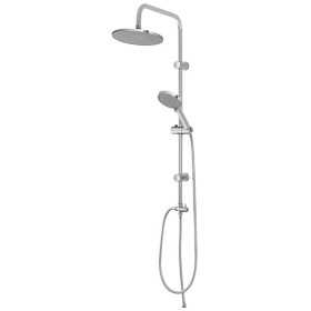 FERIDRAS COLONNA DOCCIA LINEA PLATINUM IN ACCIAIO CROMATO CON SOFFIONE TONDO CM. 93