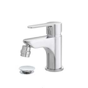 FERIDRAS MISCELATORE BIDET CROMATO SERIE IRIS COMPLETO DI PILETTA