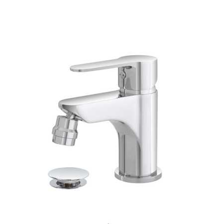 FERIDRAS MISCELATORE BIDET CROMATO SERIE IRIS COMPLETO DI PILETTA