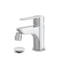 FERIDRAS MISCELATORE BIDET CROMATO SERIE IRIS COMPLETO DI PILETTA