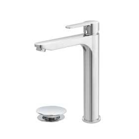 FERIDRAS MISCELATORE LAVABO CROMATO SERIES IRIS ALTO COMPLETO DI PILETTA