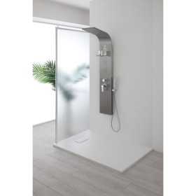 FERIDRAS PANNELLO DOCCIA MULTIFUNZIONE LINEA NEW YORK IN ACCIAIO SATINATO cm. 150x22x45