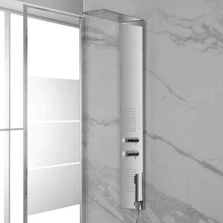 FERIDRAS PANNELLO DOCCIA MULTIFUNZIONE TOP SLIM CROMO A 3 FUNZIONI h140x20x3cm.
