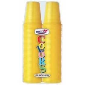DOPLA COLORS BICCHIERI PLASTICA GIALLO 200CC 2x50 PEZZI