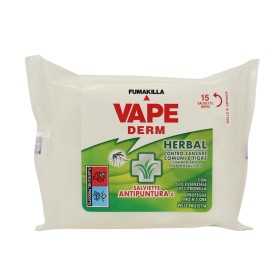 VAPE DERM HERBAL REPELLENTE SALVIETTE ANTIPUNTURA SALVIETTE 15 PZ