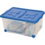 CONTENITORE CON RUOTE E COPERCHIO CM.60X40H28 
