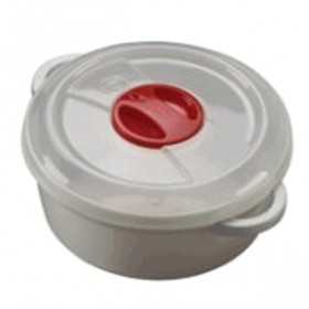 PLASTIC CONTAINER FOR MICROWAVE WITH VALVE LT. 2