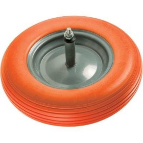 RUOTA PU PIENA ANTIFORO PER CARRIOLA 3,50x8 DISCO IN METALLO