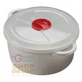 PLASTIC CONTAINER FOR MICROWAVE WITH VALVE LT. 3