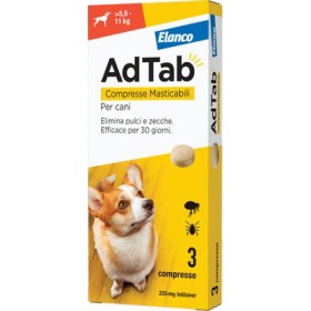 ADTAB COMPRESSE ANTIPARASSITARIO PER CANI ELANCO DA KG 5,5 A 11