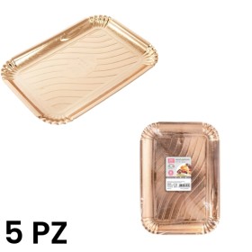 DC CASA VASSOIO RETTANG. ORO 15.3X22CM 5PZ