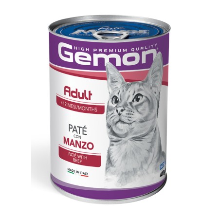 GEMON CAT adult manzo patè gr.400x24