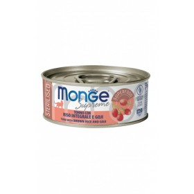 MONGE SUPREME STERILISED. TONNO/RISO GOJI gr.80