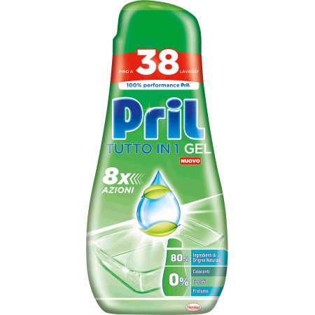 PRIL TUTTO IN 1 GEL LAVASTOVIGLIE 8 AZIONI 608ML