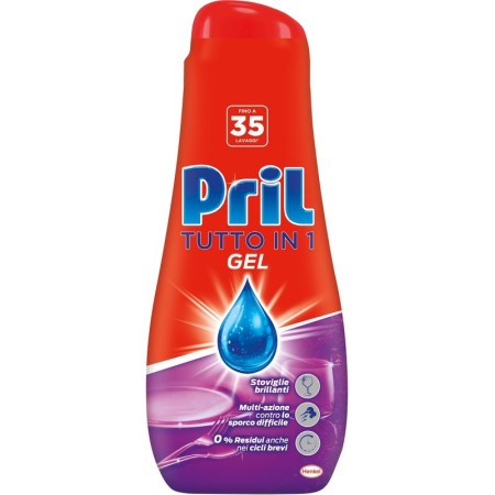PRIL TUTTO IN 1 GEL LAVASTOVIGLIE BRILLANTEZZA 630ML