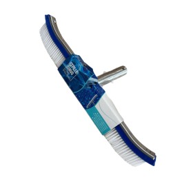 SPAZZOLA IN ALLUMINIO PER PULIZIA PISCINA CON SETOLE IN PLASTICA E ATTACCO ALL'ASTA ALLUNGABILE CM. 45