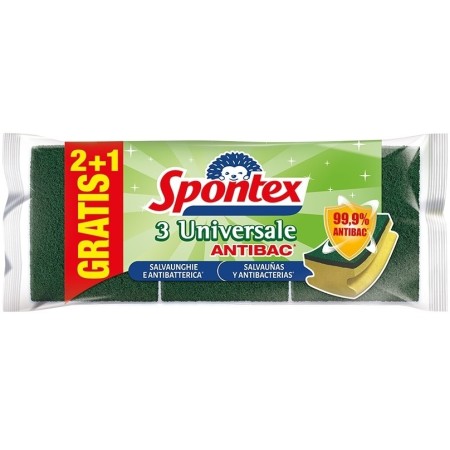 SPONTEX SPUGNA ABRASIVA UNIVERSALE 3 PEZZI
