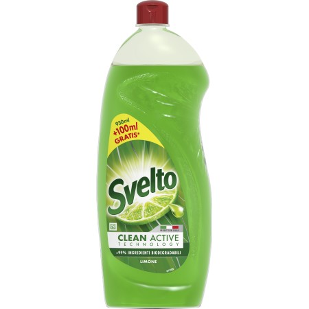 SVELTO CLEAN ACTIVE DETERSIVO PIATTI LIMONE 930+100ML