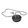 TAPPO IN GOMMA NERA CON CATENELLA PLACCA INOX DIAM. MM. 52
