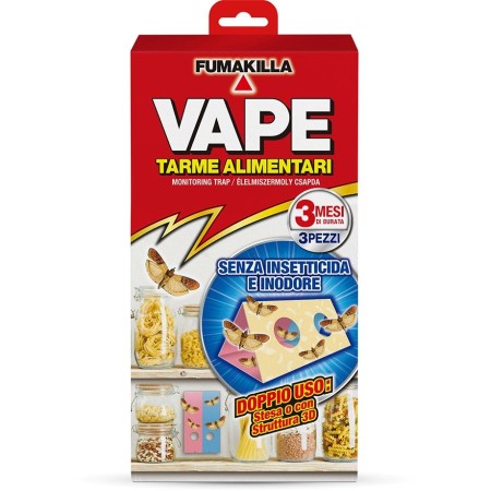 VAPE ANTITARME ALIMENTARI SENZA INSETTICIDA ED INODORE 3 PEZZI