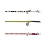 COLLAR FOR CATS WITH BELL GREEN WHITE MM. 10x30cm.