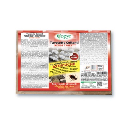 COPYR MOUSE TABLET TAVOLE ADESIVE PER TOPI E RATTI cm. 19x14 PZ. 2