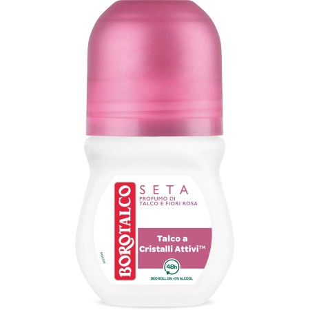 BOROTALCO DEODORANTE SETA TALCO E FIORI ROSA ROLL ON 50ML
