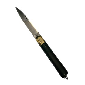 Fraraccio coltello Sfilato manico nero  testa ottone cm. 23 cod. 0437
