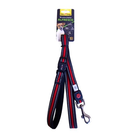GIMDOG GUINZAGLIO.MESCH 2.0*120 CM ROSSO
