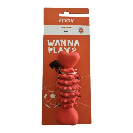 OSSO PLASTICOSSO IN GOMMA CON PUNTE CM. 12