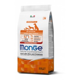 MONGE ALL BREEDS PUPPY & JUNIOR MONOPROTEIN ANATRA CON RISO E PATATE KG.2,5