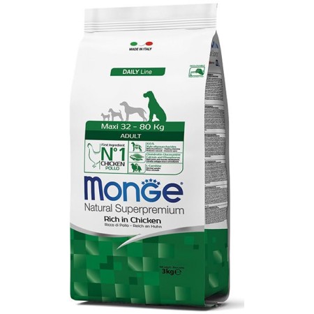 MONGE MANGIME PER CANI CROCCHETTE MAXI ADULT CON POLLO KG. 12