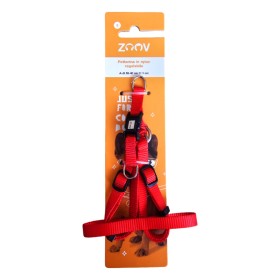 ADJUSTABLE HARNESS FOR DOGS IN RED NYLON MM. 10x30 / 40cm.