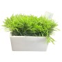 Pianta artificiale decorativa in vaso bianco effetto realistico cm. 14,5x13h.