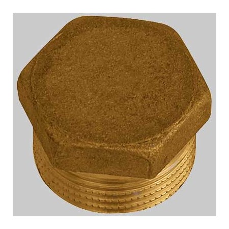 TAPPO MASCHIO IN OTTONE GIALLO  ART. 292 GR. 1 - 1/2