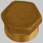 TAPPO MASCHIO IN OTTONE GIALLO  ART. 292 GR. 1 - 1/4