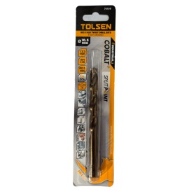 TOLSEN PUNTA PER TRAPANO FORATURA FERRO HSS CUTTER COBALT MM. 10,5