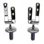 PAIR OF HINGES FOR POT COVER WITH PLUGS AND SCREWS