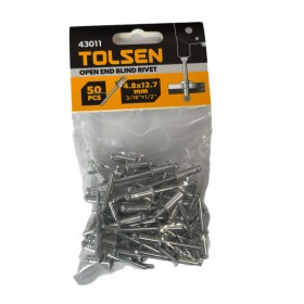TOLSEN RIVETTI IN ALLUMINIO mm: 4,8x12,7 CONF. 50 PZ.