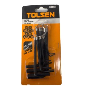 TOLSEN SET 10 PZ CHIAVI ESAGONALI LINEA ECO