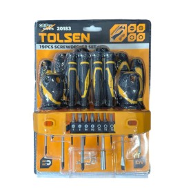 TOLSEN SET 19 CACCIAVITI ASSORTITI CON INSERTI