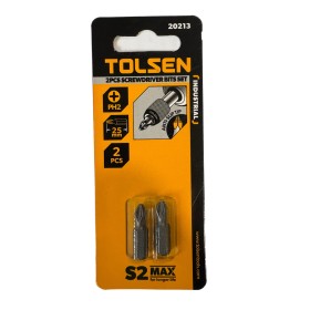 TOLSEN SET 2 PZ INSERTI S2 PHILLIPS PH2 x 25 mm.