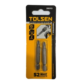 TOLSEN SET 2 PZ INSERTI S2 PROLUNGATI PHILLIPS PH2 x 50 mm.
