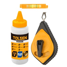 TOLSEN TRACCIATORE CON LIVELLA E POLVERE BLU GR. 115 MT. 30