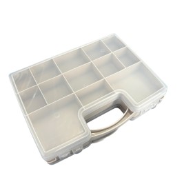 VALIGETTA DOPPIA MULTIUSO MODELLO SATURN IN PLASTICA CM. 28x21,5x6